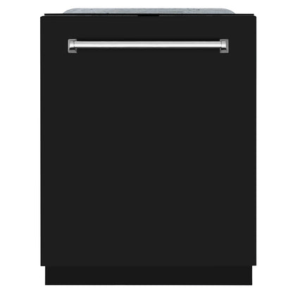 ZLINE 24 In. Monument Series 3rd Rack Top Touch Control Dishwasher in Black Matte, 45dBa, DWMT-BLM-24