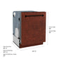 ZLINE 24 In. Monument Series Top Touch Control Dishwasher in Hand Hammered Copper, 45dBa, DWMT-HH-24