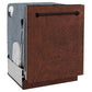 ZLINE Monument 24-Inch Top Control Built-In Dishwasher, Hand-Hammered Copper Panel, Traditional Handle, 44 dBA, DWMT-HH-24