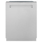 ZLINE Monument 24-Inch Top Control Built-In Dishwasher, Satin Stainless Steel Panel, 44 dBA, DWMT-SN-24