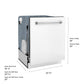 ZLINE Monument 24-Inch Top Control Built-In Dishwasher, White Matte Panel, Traditional Handle, 44 dBA, DWMT-WM-24