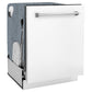 ZLINE Monument 24-Inch Top Control Built-In Dishwasher, White Matte Panel, Traditional Handle, 44 dBA, DWMT-WM-24