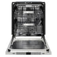 ZLINE Monument Autograph Edition 24-Inch Top Control Built-In Dishwasher, Panel Ready, Traditional Polished Gold Handle, 44 dBA, DWMTZ-24-G