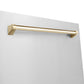 ZLINE Autograph Edition 24 In. Tall Dishwasher, Touch Control, in Stainless Steel with Gold Handle, DWMTZ-304-24-G