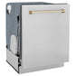 ZLINE Monument Autograph Edition 24-Inch Top Control Built-In Dishwasher, Stainless Steel Panel, Polished Gold Handle, 44 dBA, DWMTZ-304-24-G