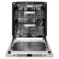 ZLINE Autograph 24" Monument Series 3rd Rack Top Touch Control Tall Tub Dishwasher in Stainless Steel with Polished Nickel Helix Handle, 45dBa, DWMTZ-30424-KPN