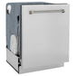 ZLINE Autograph 24" Monument Series 3rd Rack Top Touch Control Tall Tub Dishwasher in Stainless Steel with Polished Nickel Helix Handle, 45dBa, DWMTZ-30424-KPN