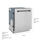 ZLINE Autograph Edition 24 In. Tall Dishwasher, Touch Control, in Stainless Steel with Matte Black Handle, DWMTZ-304-24-MB