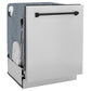 ZLINE Monument Autograph Edition 24-Inch Top Control Built-In Dishwasher, Stainless Steel Panel, Matte Black Handle, 44 dBA, DWMTZ-304-24-MB