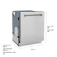 ZLINE Autograph 24" Monument Series 3rd Rack Top Touch Control Tall Tub Dishwasher in Stainless Steel with Champagne Bronze Helix Handle, 45dBa, DWMTZ-30424-KCB