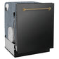 ZLINE Monument Autograph Edition 24-Inch Top Control Built-In Dishwasher, Black Stainless Steel Panel, Champagne Bronze Helix Handle, 44 dBA, DWMTZ-BS-24-KCB