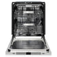 ZLINE Autograph Edition 24 inch Tall Dishwasher, Touch Control, in White Matte with Matte Black Handle, DWMTZ-WM-24-MB