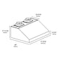 ZLINE 72" 2,000 CFM Under Cabinet Outdoor Grill Hood, GOU1-72