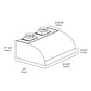 ZLINE 42" Under Cabinet Outdoor Grill Hood, GOU2-42