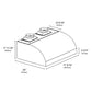 ZLINE 72" 2,000 CFM Under Cabinet Outdoor Grill Hood, GOU2-72