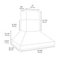 ZLINE 48" 2,000 CFM Wall Mount Outdoor Grill Hood, GOW1-48