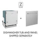 ZLINE Classic 24-Inch Top Control Built-In Dishwasher, Stainless Steel Panel, Modern Handle, 52 dBA, DW-304-24