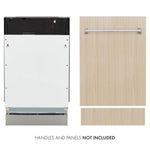 ZLINE Tallac 18-Inch Top Control Built-In Dishwasher, Panel Ready, Modern Handle, 51 dBA (DWV-18)