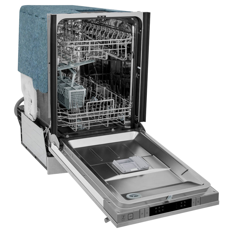 ZLINE 18 in. Top Control Dishwasher in DuraSnow® Stainless Steel with Stainless Steel Tub, DW-SN-18