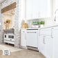 ZLINE Classic 24-Inch Top Control Built-In Dishwasher, White Matte Panel, Traditional Handle, 52 dBA, DW-WM-24
