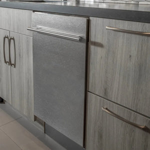 ZLINE Classic 24-Inch Top Control Built-In Dishwasher, Satin Stainless Steel Panel, Modern Handle, 52 dBA, DW-SN-24