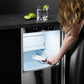 ZLINE Autograph 15" Touchstone Gourmet Ice Maker with Drain Pump and Panel Ready Door with Matte Black Handle, IGMDPZ-15-MB