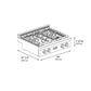 ZLINE Paramount 30" Gas Rangetop with 4 Burners and Porcelain Cooktop in DuraSnow® Stainless Steel, SRTS30
