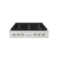 ZLINE Paramount 36" Gas Rangetop with 6 Burners and Porcelain Cooktop in DuraSnow® Stainless Steel, SRTS36