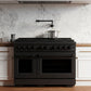 ZLINE 48" 6.7 cu. ft. Paramount Double Oven Dual Fuel Range with 8 Burners in Black Stainless Steel, SDRB-48
