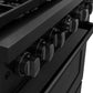 ZLINE 36" 5.2 cu. ft. Paramount Gas Range with 6 Burner DuoPro™ Cooktop and Convection Gas Oven in Black Stainless Steel, PSGRB-36