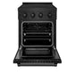 ZLINE 24" 3.2 cu. ft. Paramount Induction Range with 3 Element Cooktop and Electric Convection Oven in Black Stainless Steel, SINRB-24