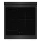 ZLINE Autograph Edition 24" 3.2 cu. ft. Paramount Induction Range with 3 Element Cooktop and Electric Convection Oven in Black Stainless Steel with Champagne Bronze Accents, SINRBZ-24-CB