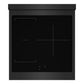 ZLINE Autograph Edition 24" 3.2 cu. ft. Paramount Induction Range with 3 Element Cooktop and Electric Convection Oven in Black Stainless Steel with Polished Gold Accents, SINRBZ-24-G