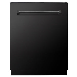 ZLINE Tallac 24-Inch Top Control Built-In Dishwasher, Black Stainless Steel Panel, Traditional Handle, 51 dBA (DWV-BS-24)