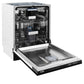 ZLINE Tallac 24-Inch Top Control Built-In Dishwasher, Black Stainless Steel Panel, Traditional Handle, 51 dBA, DWV-BS-24