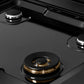 ZLINE 30" Paramount Gas Rangetop with 4 Burners and Porcelain Cooktop in Black Satin Stainless Steel, SRTBS-30