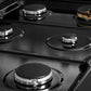 ZLINE 36" Paramount Gas Rangetop with 6 Burners and Porcelain Cooktop in Black Satin Stainless Steel, SRTBS-36