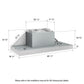 ZLINE 46 in. 700 CFM DuraMount™ Wall Mount Range Hood Insert in Stainless Steel, 683-46