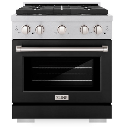 Stainless steel professional gas range by ZLINE