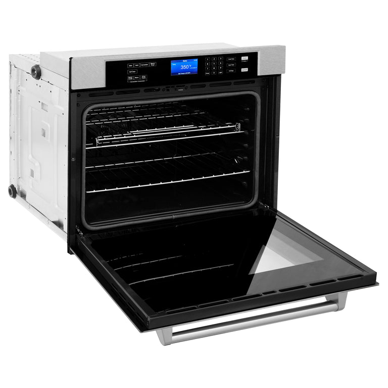 ZLINE 30 in. Professional 5.0 cu.ft. Single Wall Oven in DuraSnow® Stainless Steel with Self-Cleaning, AWSS-30