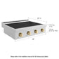 ZLINE Autograph Edition 30" Paramount Induction Rangetop with 4 Element Cooktop in Stainless Steel and Champagne Bronze Accents, SINRTZ-30-CB