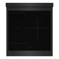 ZLINE 24 in. 3.2 cu. ft. Marino Induction Range with 3 Element Cooktop and Electric Convection Oven in Black Stainless Steel, MINRB-24