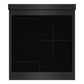 ZLINE Autograph 24 in. 3.2 cu. ft. Marino Induction Range with 3 Element Cooktop and Electric Convection Oven in Black Stainless Steel with Champagne Bronze Accents, MINRBZ-24-CB - Top-Down View