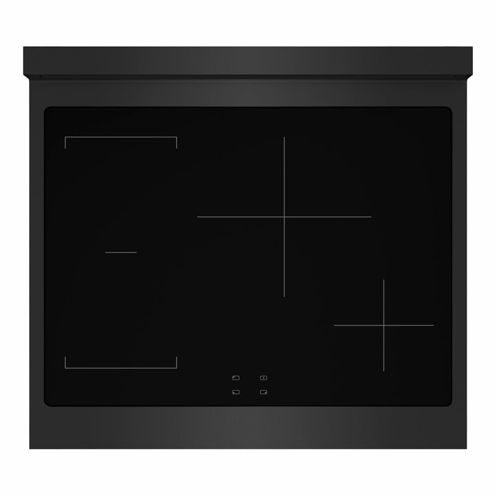 ZLINE Autograph 30 in. 4.2 cu. ft. Marino Induction Range with 4 Element Cooktop and Electric Convection Oven in Black Stainless Steel with Champagne Bronze Accents, MINRBZ-30-CB - Top-Down View
