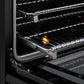 ZLINE Marino Autograph Edition 48-Inch 6.7 cu. ft. Dual Fuel Range, 8 Brass Burner DuoPro™ Cooktop, Double Oven, Convection Oven, Reversible Griddle, Black Stainless Steel with Polished Gold Accents, PMDRBZ-48-G