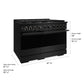 ZLINE Marino 48-Inch 6.7 cu. ft. Gas Range, 8 Burners, Double Oven, Convection Oven, Reversible Griddle, Black Stainless Steel, MGRB-48