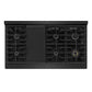 ZLINE Marino 48-Inch 6.7 cu. ft. Gas Range, 8 Burners, Double Oven, Convection Oven, Reversible Griddle, Black Stainless Steel, MGRB-48
