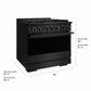 ZLINE Marino 36-Inch 5.2 cu. ft. Gas Range, 6 Brass Burner DuoPro™ Cooktop, Convection Oven, Black Stainless Steel, PMGRB-36