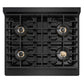 ZLINE Autograph 30 in. 4.2 cu. ft. Marino Gas Range with 4 Burner DuoPro™ Cooktop and Gas Oven in Black Stainless Steel and Champagne Bronze Accents, PMGRBZ-30-CB - Top-Down View