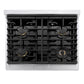 ZLINE Marino 30-Inch 4.2 cu. ft. Dual Fuel Range, 4 Brass Burners, Convection Oven, Satin Stainless Steel, MDRS-BR-30